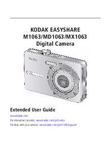 Kodak MX 1063 manual. Camera Instructions.